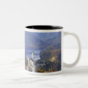 Duitsland, Beieren, Neuschwanstein Castle. King Tweekleurige Koffiemok