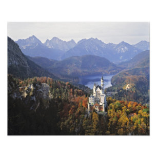 Duitsland, Beieren, Neuschwanstein Castle. Koning Foto Afdruk