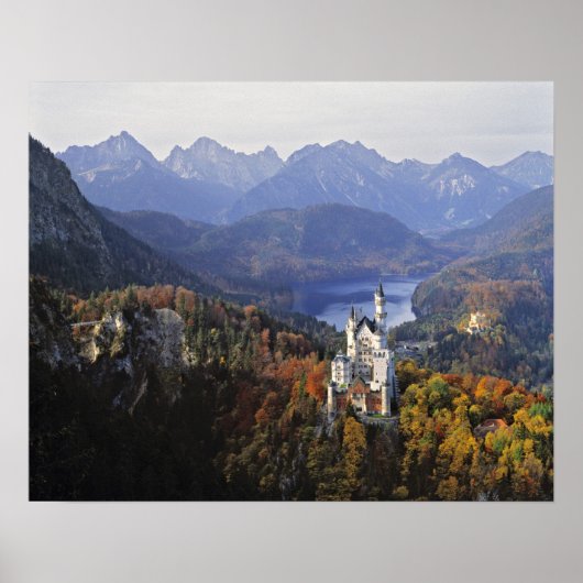 Duitsland, Beieren, Neuschwanstein Castle. Koning Poster (Voorkant)