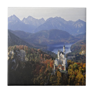 Duitsland, Beieren, Neuschwanstein Castle. Tegeltje