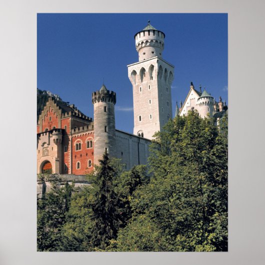 Duitsland, Beieren, Neuschwanstein. Poster (Voorkant)
