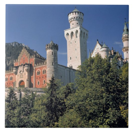 Duitsland, Beieren, Neuschwanstein. Tegeltje (Voorkant)