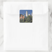 Duitsland, Beieren, Neuschwanstein. Vierkante Sticker (Tas)