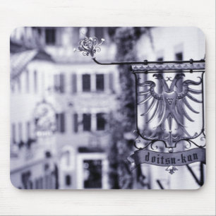 Duitsland, Beieren, Rottenburg. Hotelbord Muismat