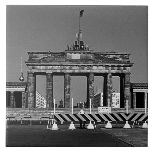  Duitsland Berlijn Brandenburgse poort Tegeltje (Voorkant)