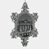 Duitsland Berlijn Brandenburgse poort Tin Sneeuwvlok Ornament (Links)