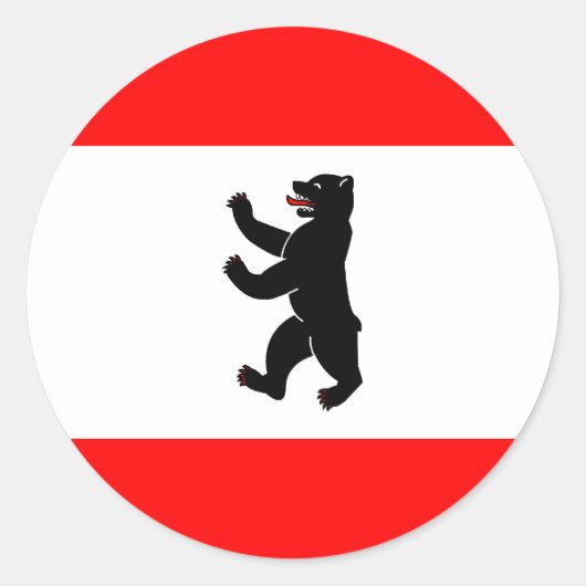 Duitsland Berlijn Hoogwaardige vlag Ronde Sticker (Voorkant)
