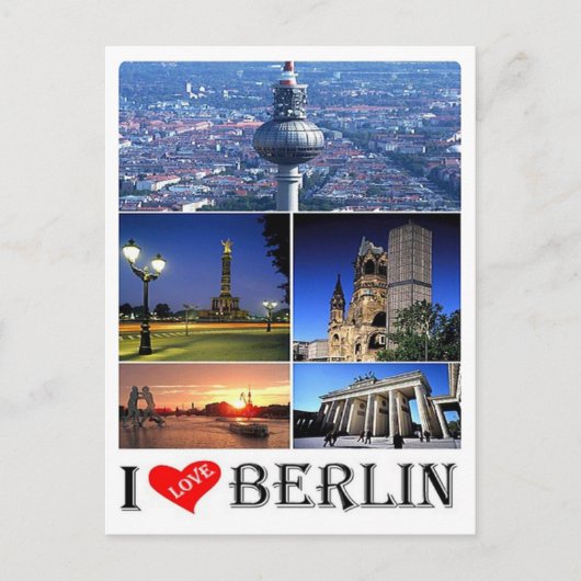 Duitsland - Berlijn - I Love - Briefkaart (Voorkant)