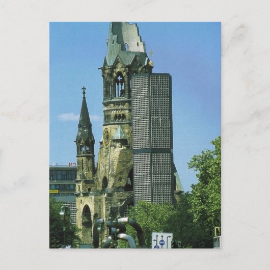 Duitsland, Berlijn, Koerustendamm, Wilhelm Kirche Briefkaart (Voorkant)