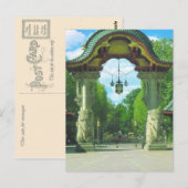 Duitsland, Berlijnse dierentuin, Elephant-ingang Briefkaart (Voorkant / Achterkant)