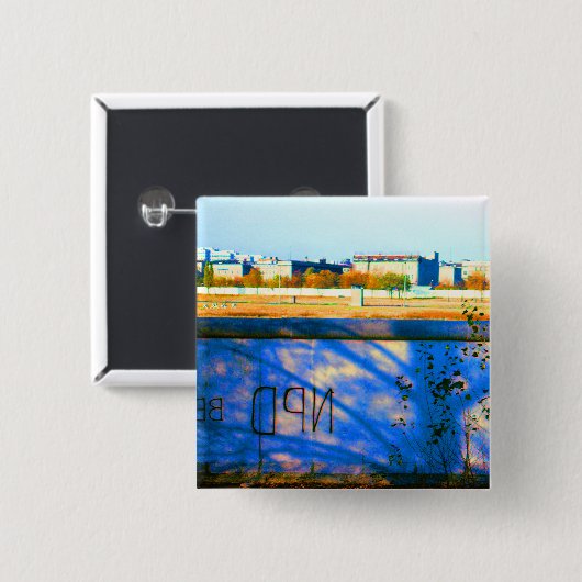  Duitsland Berlijnse muur Vierkante Button 5,1 Cm (Voorkant /achterkant)
