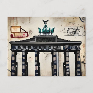  Duitsland Berlin Brandenburger Tor schets Briefkaart
