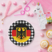 Duitsland Bord, buffelpleister en Duitse vlag Papieren Bordje (Feest)