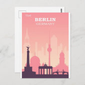 Duitsland Briefkaart van de Vintage-reis (Voorkant / Achterkant)