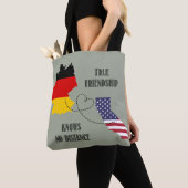 Duitsland Californische vriendschap Silhouette Tim Tote Bag (Dichtbij)