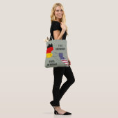 Duitsland Californische vriendschap Silhouette Tim Tote Bag (Op model)