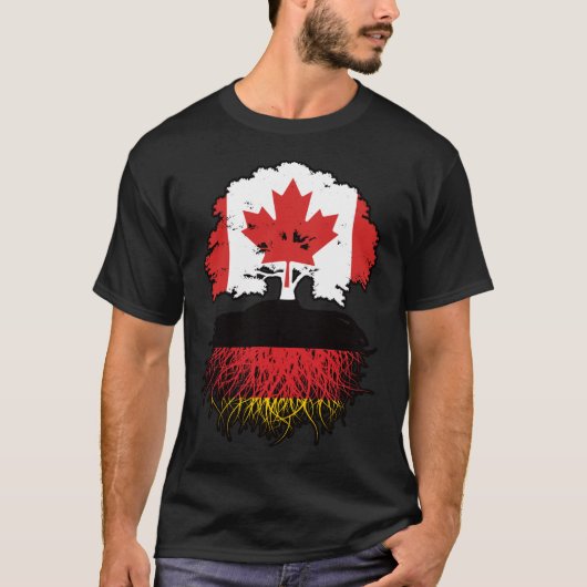 Duitsland - Canadese vlag voor boomstammen T-shirt (Voorkant)