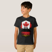 Duitsland - Canadese vlag voor boomstammen T-shirt (Voorkant volledig)