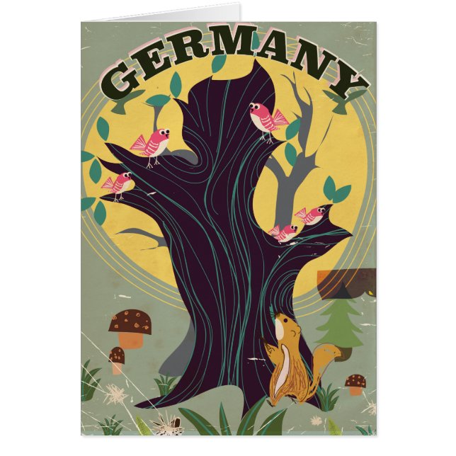 Duitsland  cartoon landschapsposter (Voorkant)