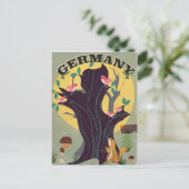 Duitsland cartoon landschapsposter briefkaart (Staand voorkant)