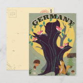 Duitsland cartoon landschapsposter briefkaart (Voorkant / Achterkant)