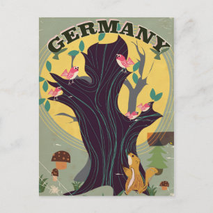 Duitsland  cartoon landschapsposter briefkaart
