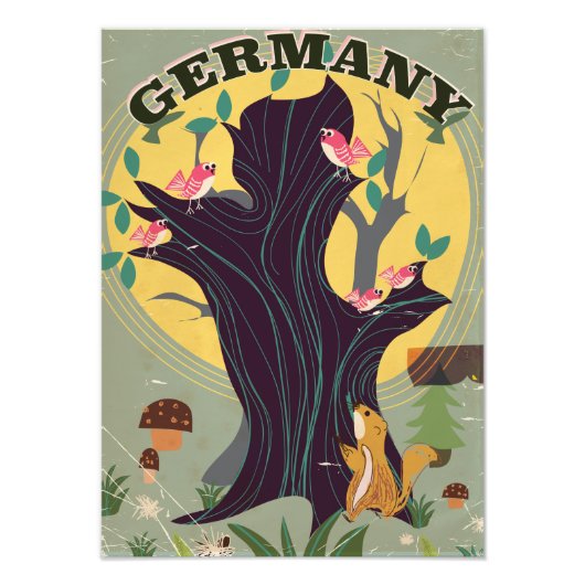 Duitsland cartoon landschapsposter foto afdruk (Voorkant)