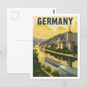 Duitsland Castle  bekende reisplaats Briefkaart