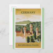 Duitsland  Castle Travel poster Briefkaart (Voorkant / Achterkant)