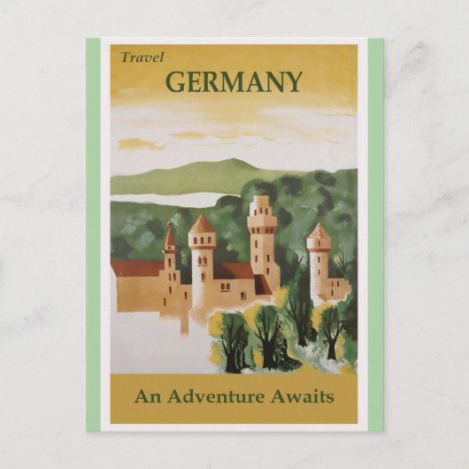 Duitsland  Castle Travel poster Briefkaart (Voorkant)