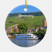 Duitsland: Cruisboot, Rudesheim Keramisch Ornament (Voorkant)