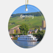 Duitsland: Cruisboot, Rudesheim Keramisch Ornament (Links)