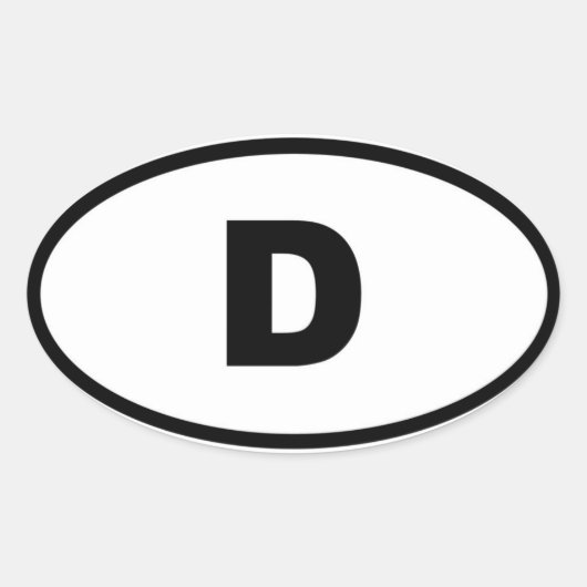 Duitsland - D - Europees Ovale Sticker (Voorkant)