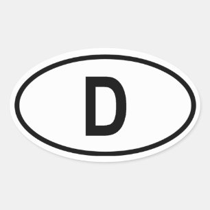 Duitsland "D" Ovale Sticker