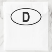 Duitsland "D" Ovale Sticker (Tas)