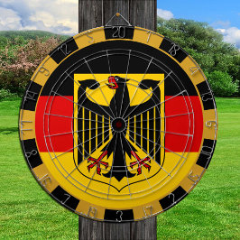 Duitsland dartboard en Duitse vlag/spelraad Dartbord