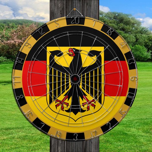 Duitsland dartboard en Duitse vlag/spelraad Dartbord