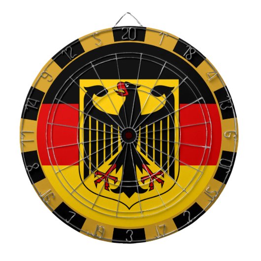 Duitsland dartboard en Duitse vlag/spelraad Dartbord (Voorkant)