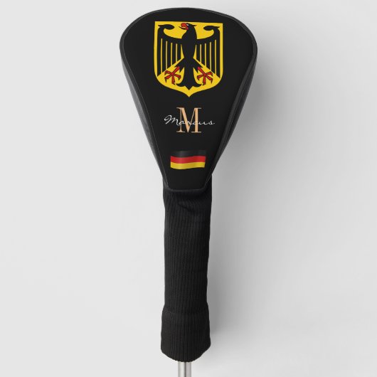 Duitsland, de Duitse vlag Monogrammed Golf Clubs H Golfheadcover (Voorkant)