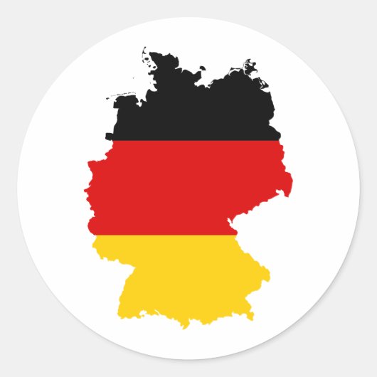Duitsland DE Ronde Sticker (Voorkant)
