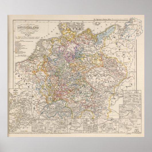 Duitsland destijds de dertig jaar oude oorlog poster (Voorkant)