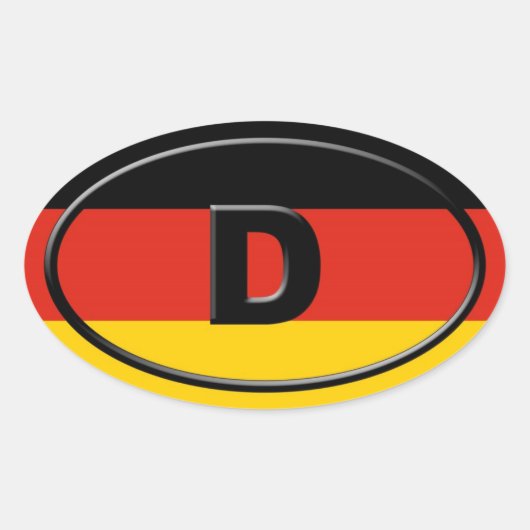 Duitsland - Deutschland - Europees Ovale Sticker (Voorkant)