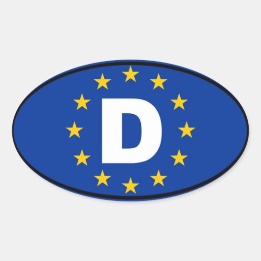 Duitsland - Deutschland - Europees Ovale Sticker (Voorkant)