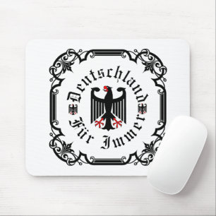 Duitsland/Deutschland Voor altijd/federale zwarte  Muismat