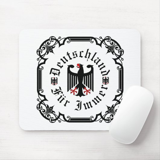 Duitsland/Deutschland Voor altijd/federale zwarte Muismat (Met muis)