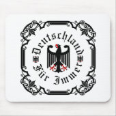 Duitsland/Deutschland Voor altijd/federale zwarte Muismat (Voorkant)