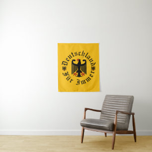 Duitsland/Deutschland Voor altijd/ nationale zwart Wandkleed