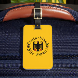 Duitsland/Deutschland Voor altijd/zwart adelaar/vl Bagagelabel