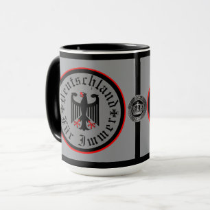 Duitsland/Deutschland Voor altijd/ zwarte adelaar/ Mok