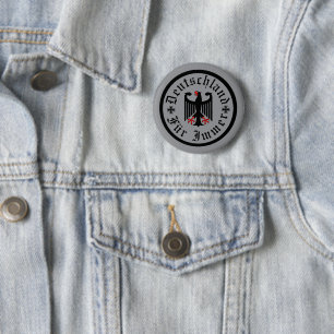 Duitsland/Deutschland Voor altijd/ zwarte adelaar/ Ronde Button 5,7 Cm